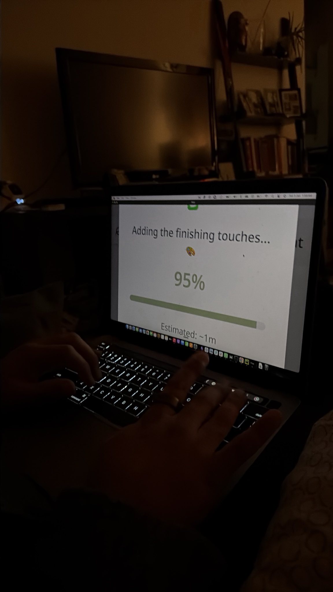 A laptop in Berlin stuck at 95 percent while adding the finishing touches